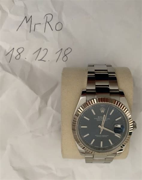 rolex datejust ii blaues zb weißgoldlünette
